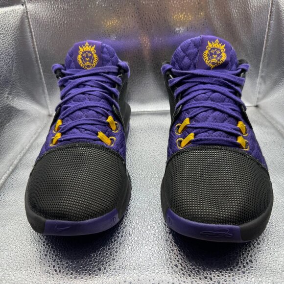 Size 9.5 Nike LeBron Witness 8 Lakers Purple Mens Basketball Shoes‎ FB2239-001 main image 10